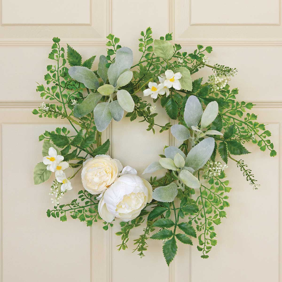 GDN FOLIAGE MINI WREATH PEONY